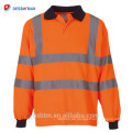 Working Garments High Visibility Reflektierende Sicherheitsbekleidung En 20471 Class 3 Langarm Hi Vis Poloshirt Orange Gelb